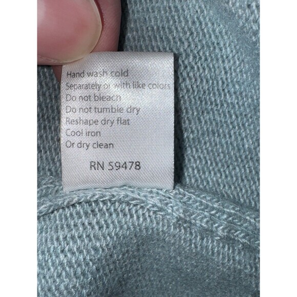 Benedetta B Merino Wool Cashmere Blend Blue Sweater Polkadot Size Medium $148 - Picture 14 of 16